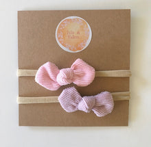 Load image into Gallery viewer, Blush Corduroy Bows