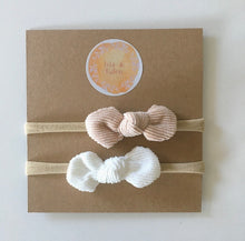 Load image into Gallery viewer, Neutral Corduroy Bows
