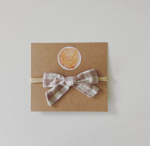Gingham Cotton Bow