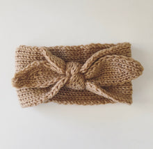 Load image into Gallery viewer, Tan Knitted Bow
